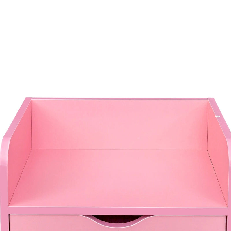 4-Layer Salon Storage Cabinet with 2 Dryer Holders and 4 Drawers