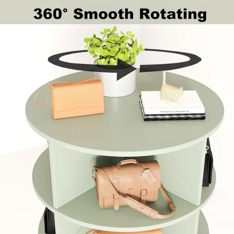 Meuble à chaussures rotatif à 360 degrés, 6 niveaux