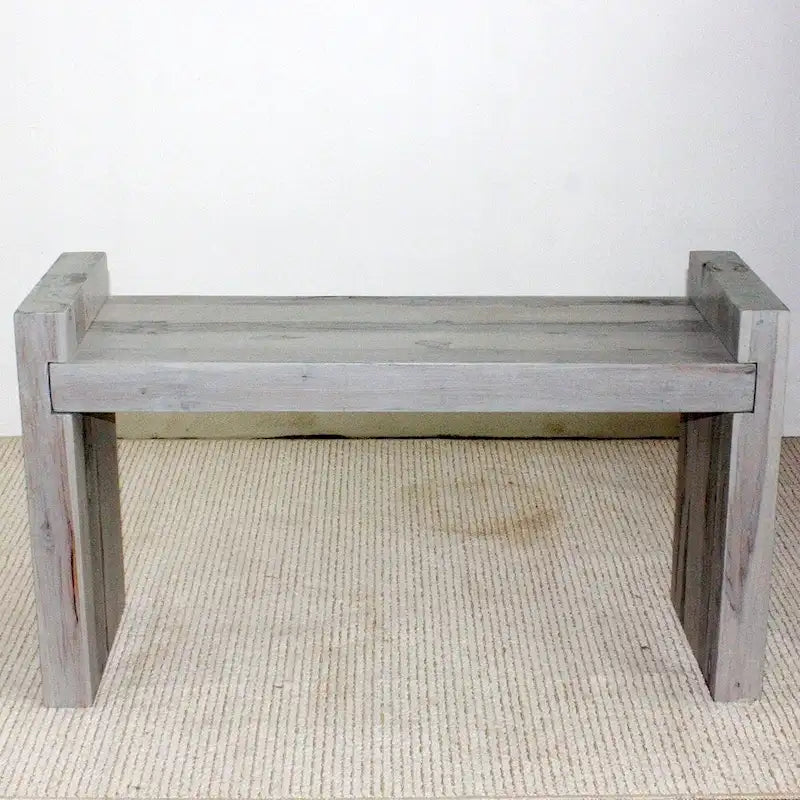 ? Teakholz-Blockbank 36 x 12.5 x 20.5 Zoll hoch, KD-Grauöl - 36 x 12.5 x 20.5