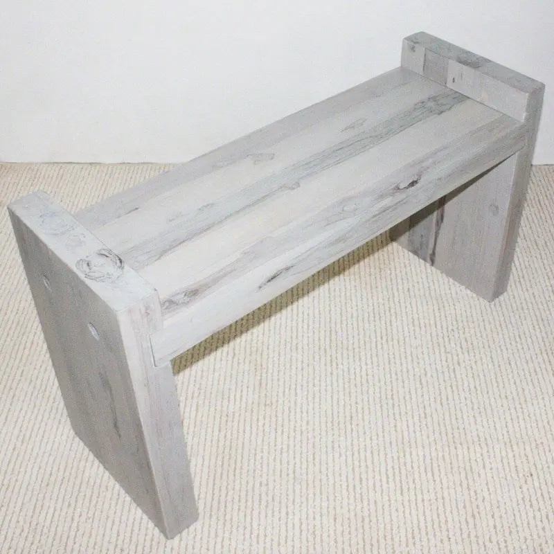 ? Teakholz-Blockbank 36 x 12.5 x 20.5 Zoll hoch, KD-Grauöl - 36 x 12.5 x 20.5