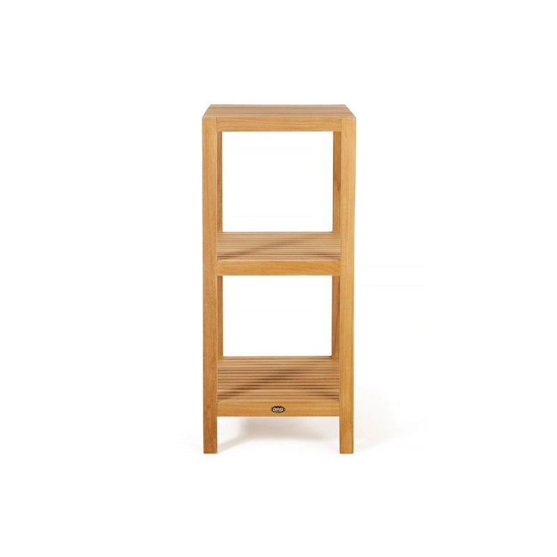 Quadratisches Teakholzregal 36 (90cm), 3 Ebenen