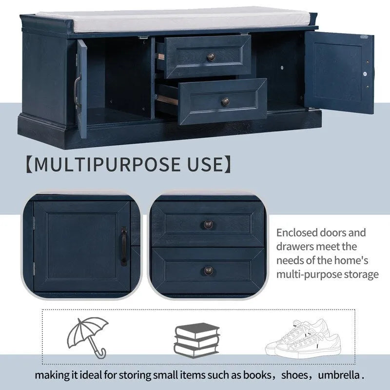 Shoe cabinet storage bench