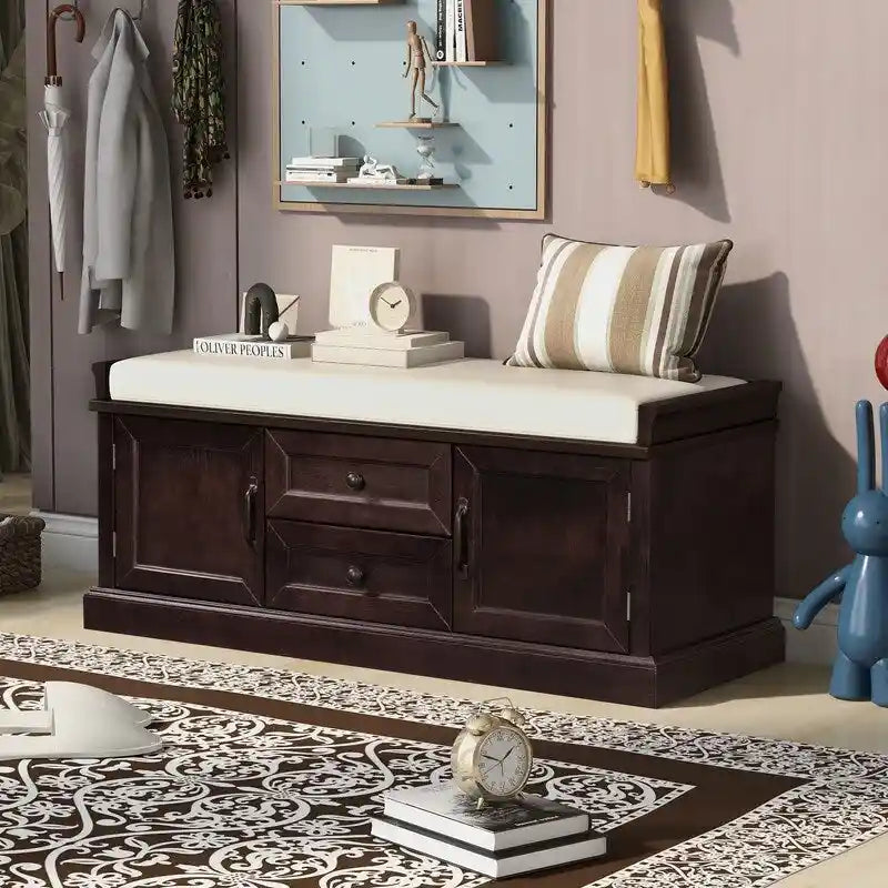 Shoe cabinet storage bench