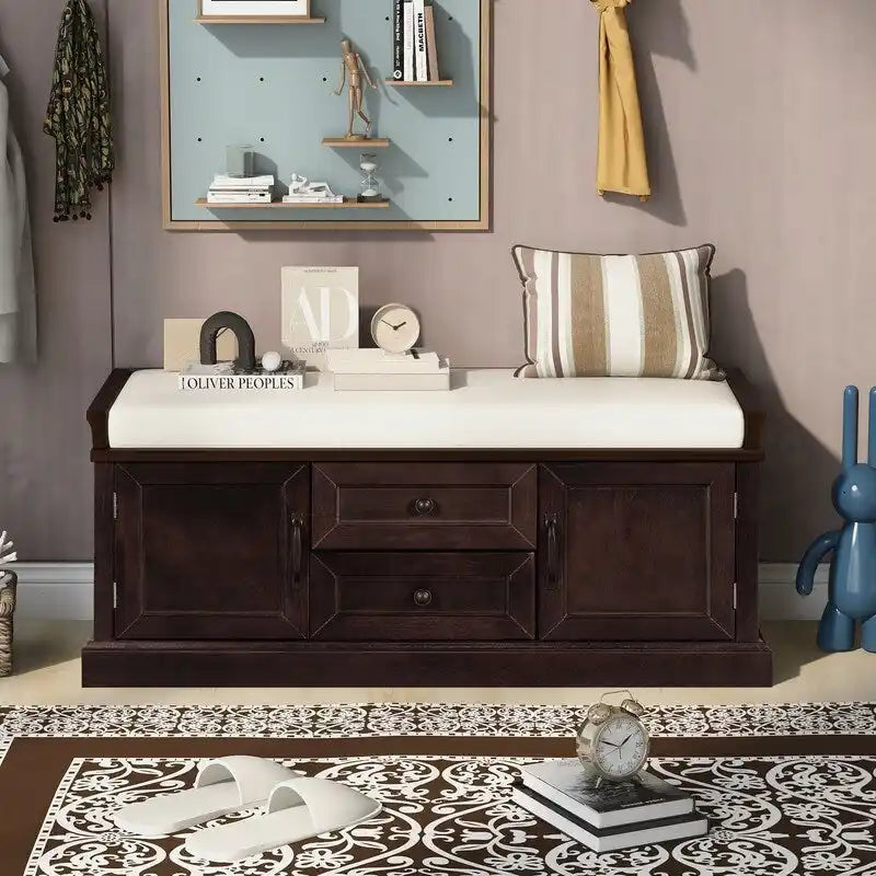 Shoe cabinet storage bench