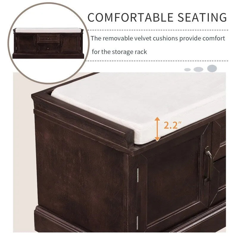 Shoe cabinet storage bench