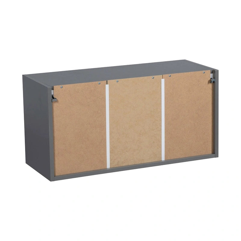 Szafka wisząca 30 x 18 - podwójne drzwi - szara - 30 x 18 x 12