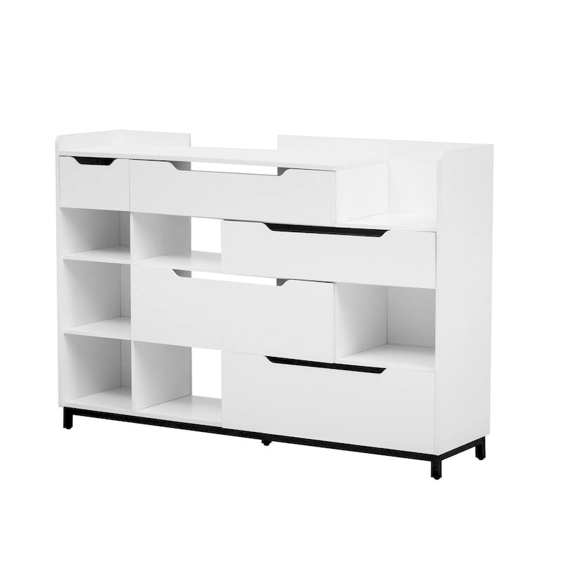 Schuhschrank für den Eingangsbereich mit Schubladen und Regalen, moderner Schuh-Organizer-Schrank, freistehendes Schuhregal