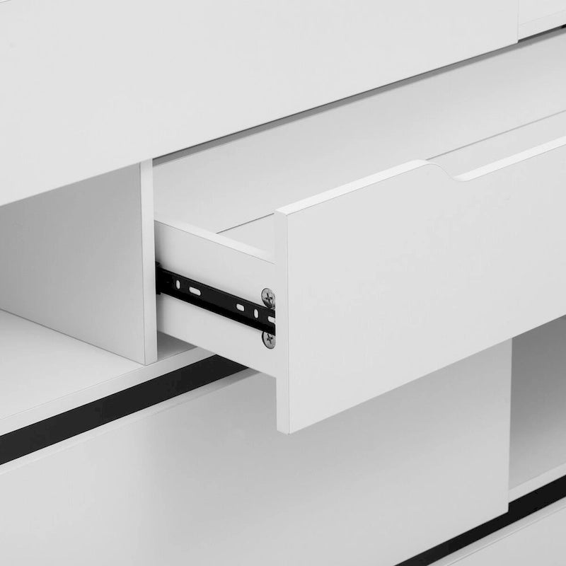 Schuhschrank für den Eingangsbereich mit Schubladen und Regalen, moderner Schuh-Organizer-Schrank, freistehendes Schuhregal