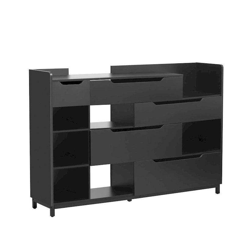 Schuhschrank für den Eingangsbereich mit Schubladen und Regalen, moderner Schuh-Organizer-Schrank, freistehendes Schuhregal