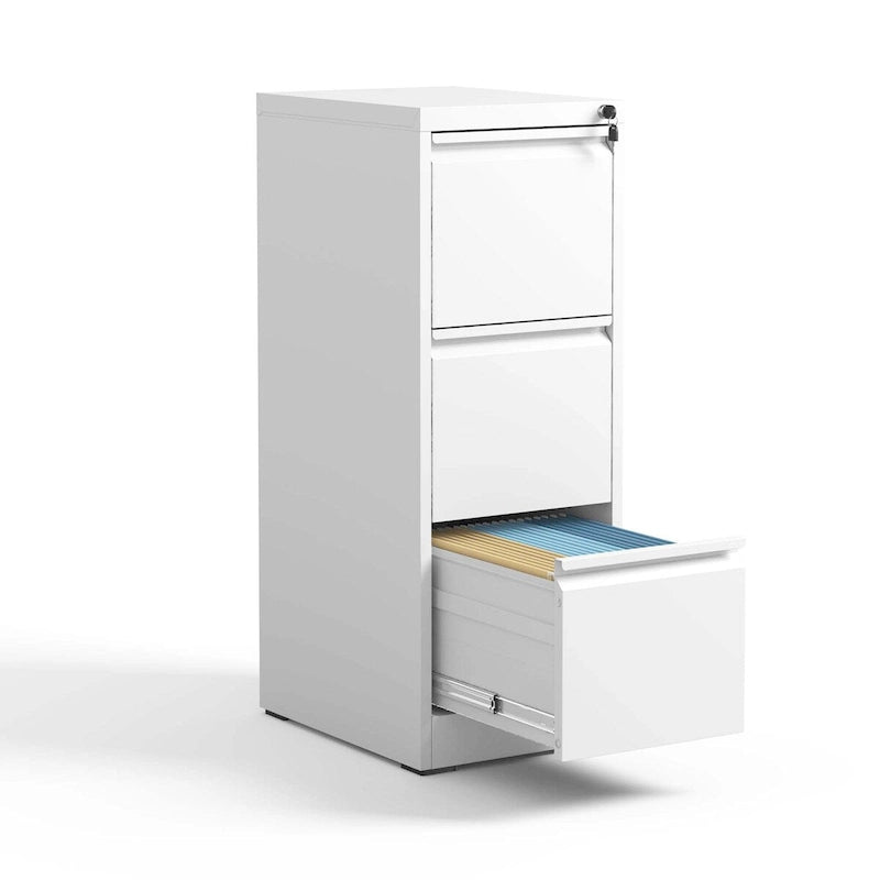 Classeur vertical métallique à 3 tiroirs avec serrure, pour bureau ou maison, en acier, formats A4, Legal/Letter Size3