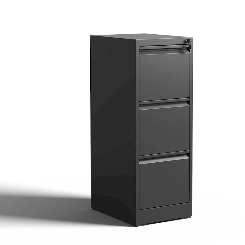 Classeur vertical métallique à 3 tiroirs avec serrure, pour bureau ou maison, en acier, formats A4, Legal/Letter Size3