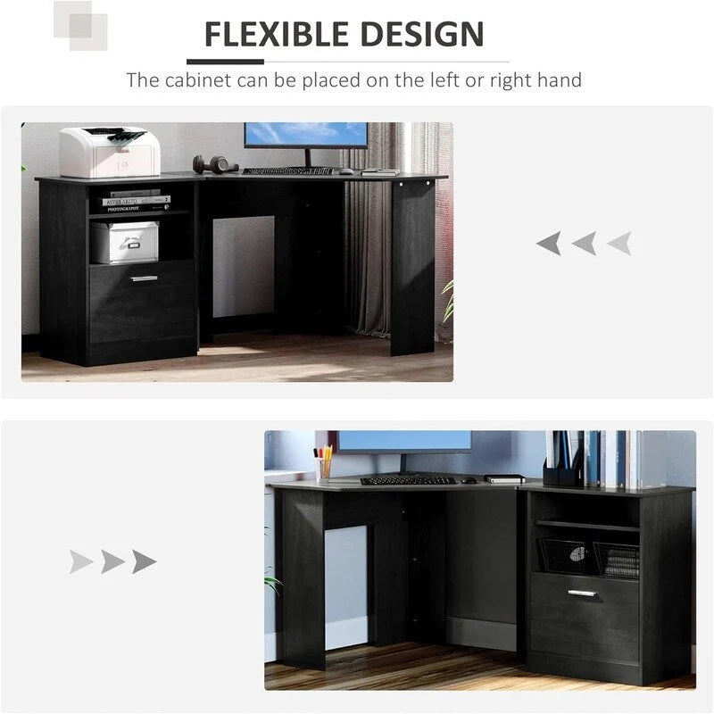 Computertisch mit Druckerschrank