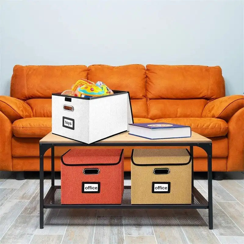 Zusammenklappbare Box zur Aufbewahrung von Akten - 14.9L x 12.7W x 10.8H