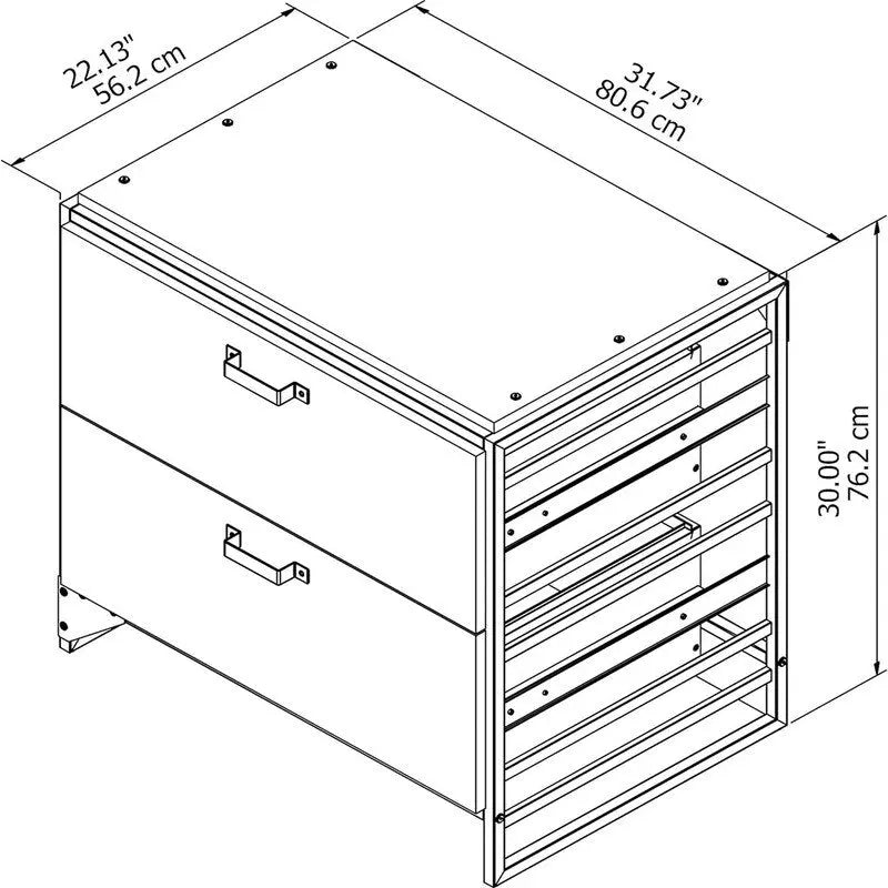 Seitlicher Aktenschrank