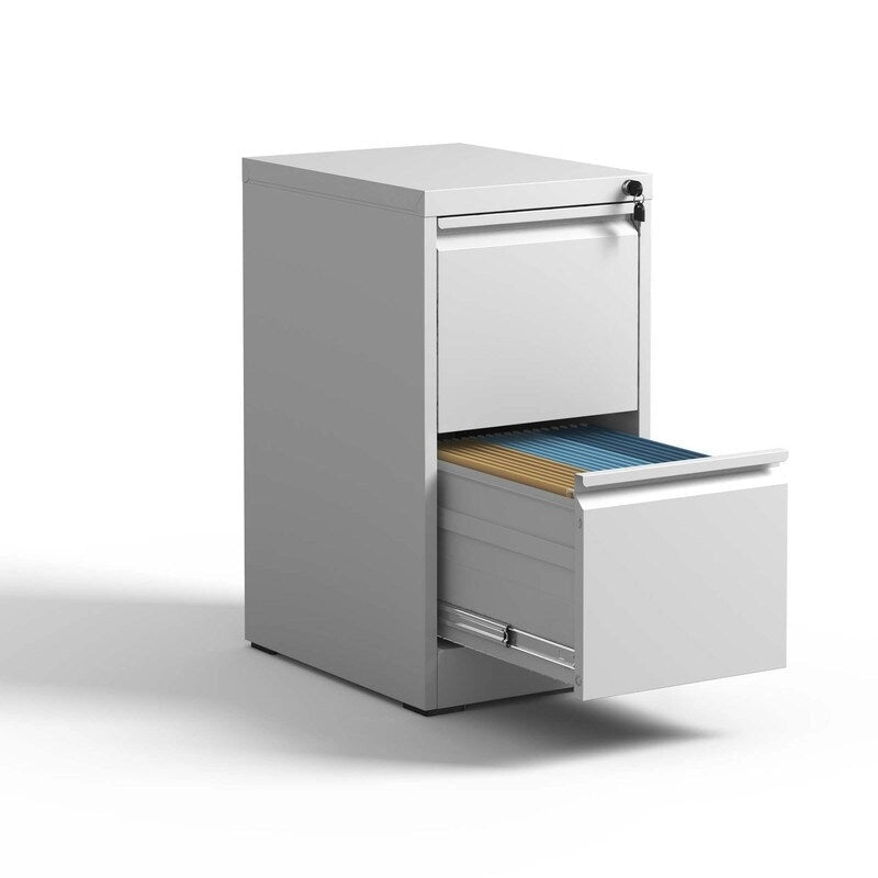 2 Drawer Metal Vertical Filing Cabinet with Lock,A4 Legal/Letter Size