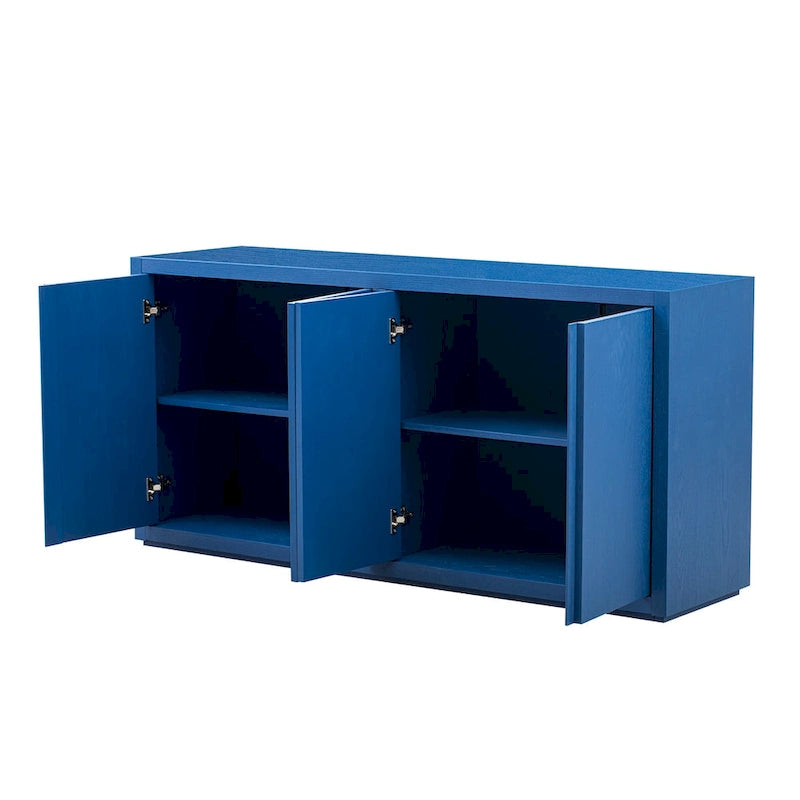 Besondere Merkmale eines viertürigen Sideboardschranks mit Eschenfurnier, geeignet für Flur, Eingangsbereich und Wohnzimmer