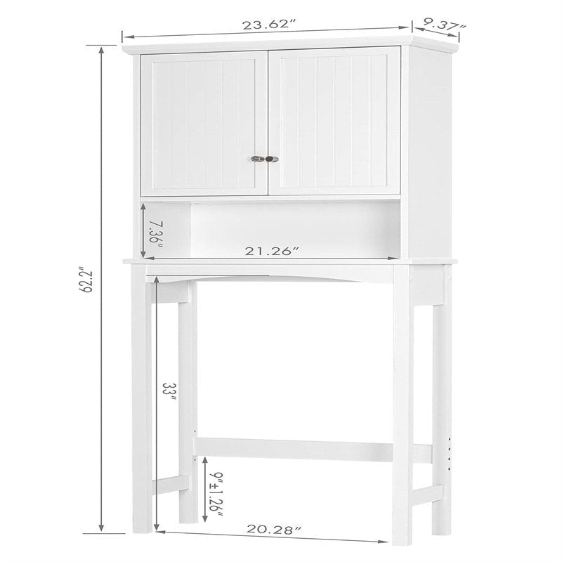 Aufbewahrungsschrank über der Toilette - 9T x 24B x 62H