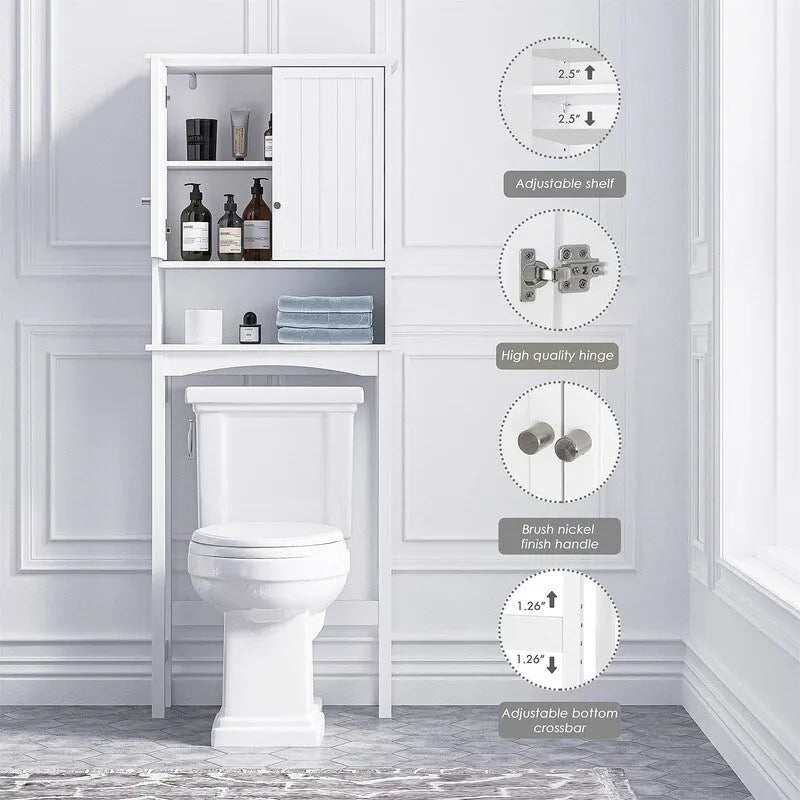 Aufbewahrungsschrank über der Toilette - 9T x 24B x 62H